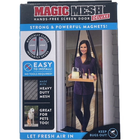 Magic Mesh Deluxe Screen Hands Free Magnetic Screen Door - Picture 1 of 7